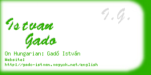 istvan gado business card