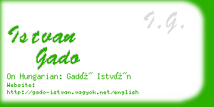 istvan gado business card